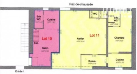 Vente Ensemble locatif de 3 logements meublés et loués dans le centre ville, à Les Abrets en Dauphiné (38490) en France