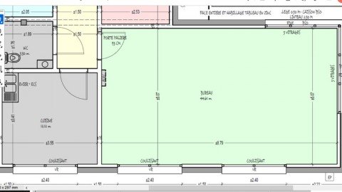 Vente Bureaux / Locaux professionnels, 55 m2 dans le Rhône (69) en France